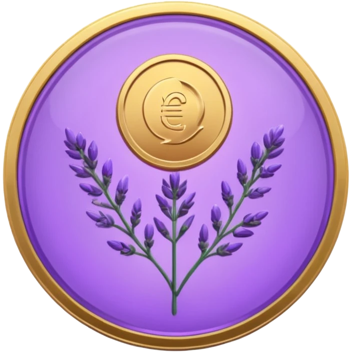 I need you to recreate this image exactly as is but make the color of the coin a ver light purple hue give me three options with different hues of purple emoji