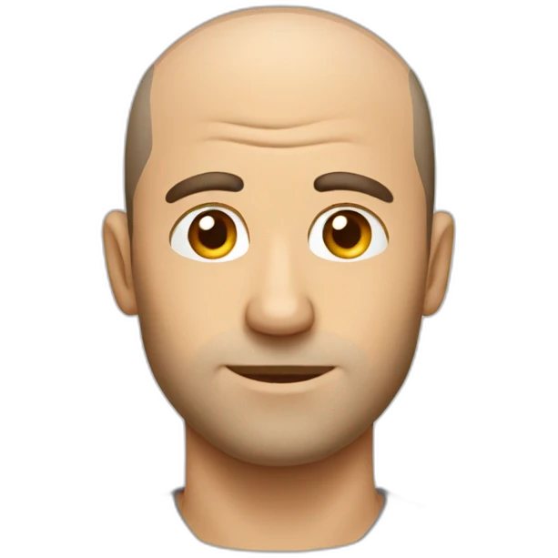 man hair loss profile face emoji