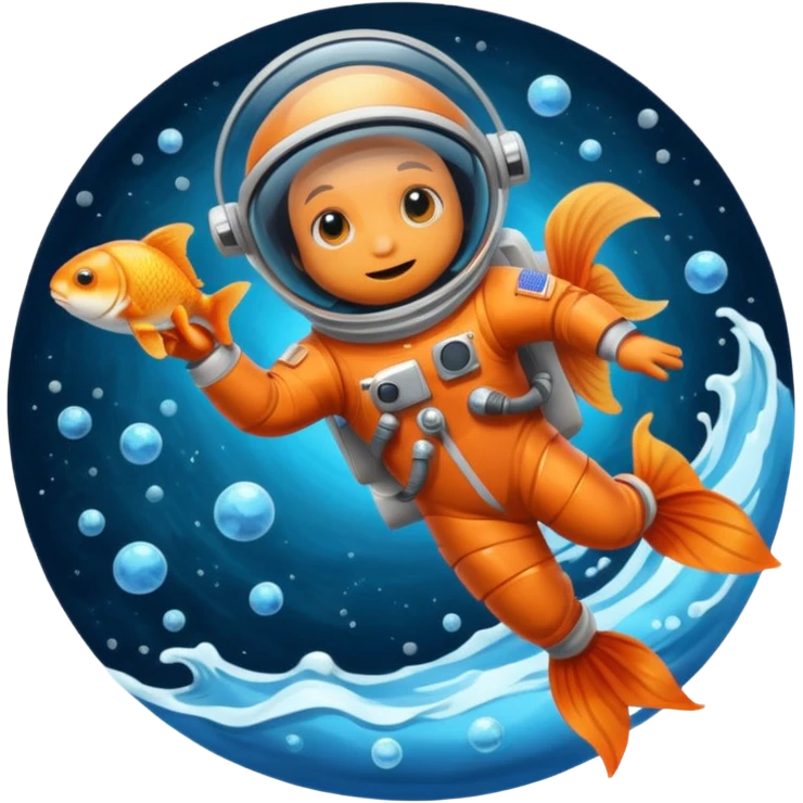 Goldfish astronaut emoji