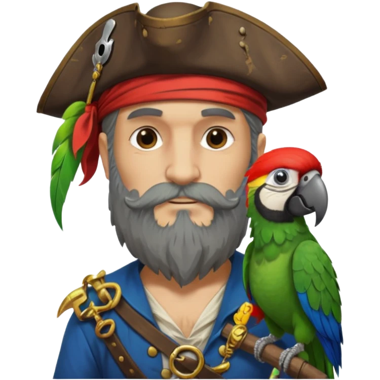 pirate and parrot emoji