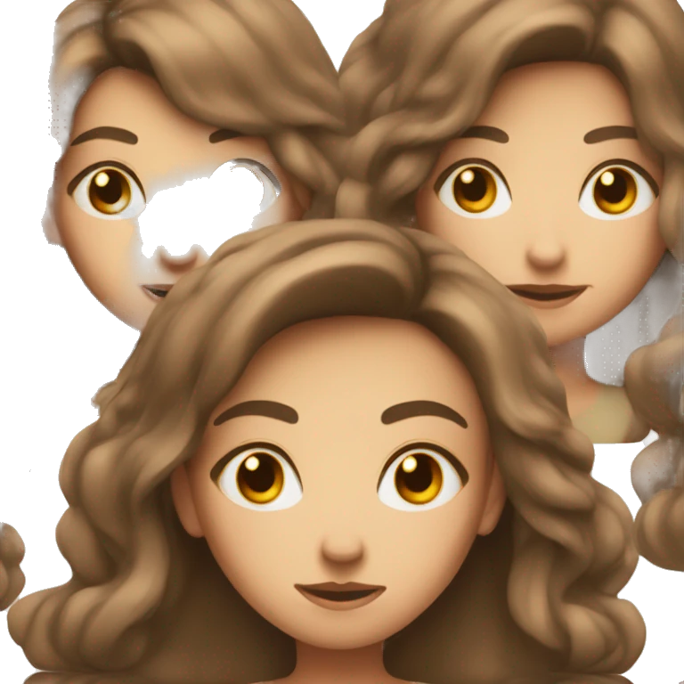 a girl with brown straight hair rolling her eyes emoji