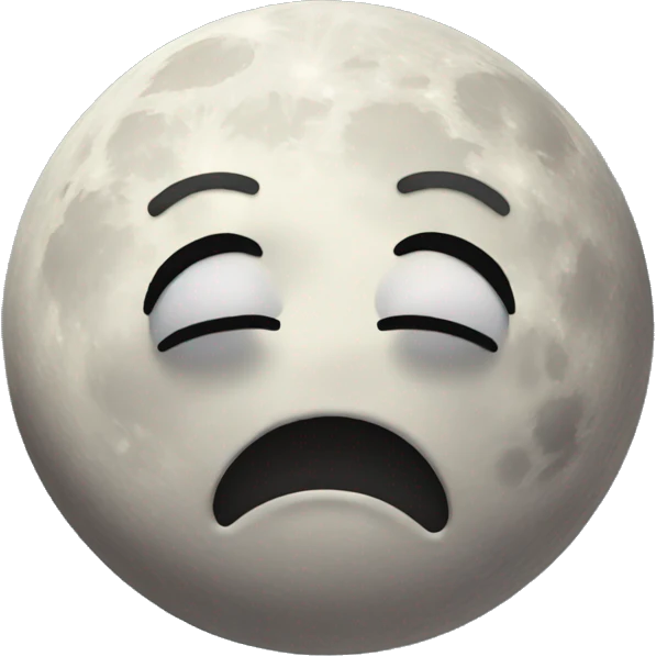 Sneezing moon emoji