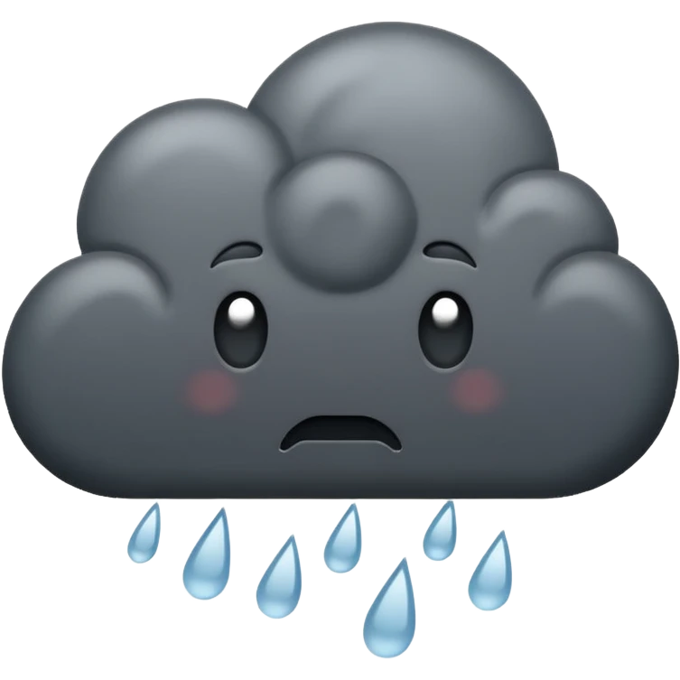 Rain cloud emoji