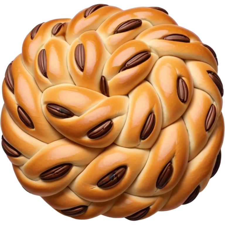 sweet romanian bread with cacao lines inside emoji
