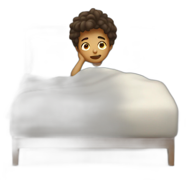 A boy waking up emoji