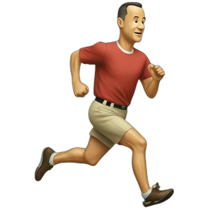 forest gump running, Tom hanks emoji