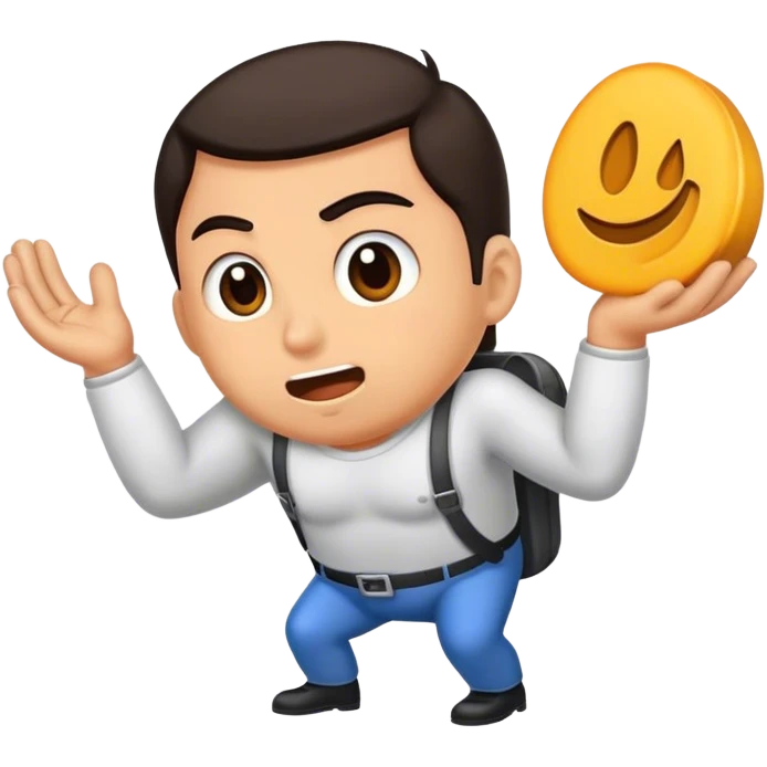 crea un emoji de un hombre cargando pesas emoji
