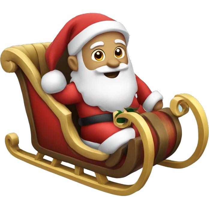 Santa in a sleigh emoji