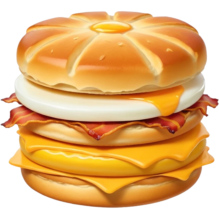 Bacon egg and cheese biscuit emoji