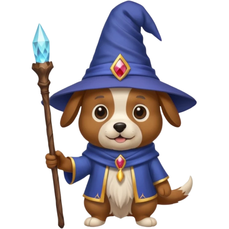 Dog wizard emoji