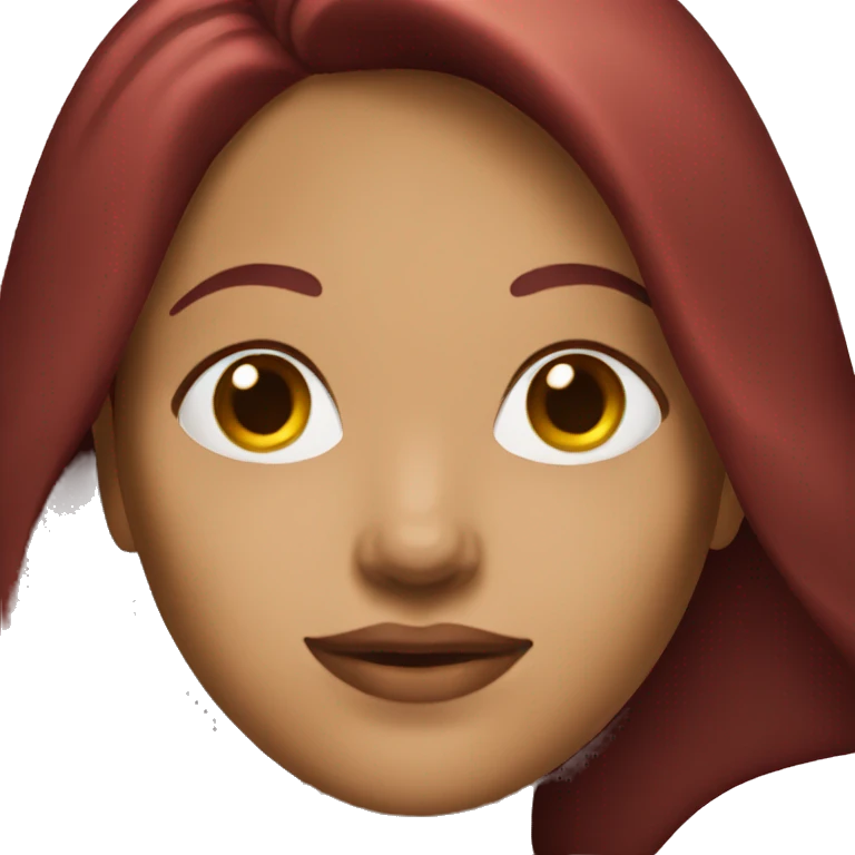  woman with long burgundy hair emoji
