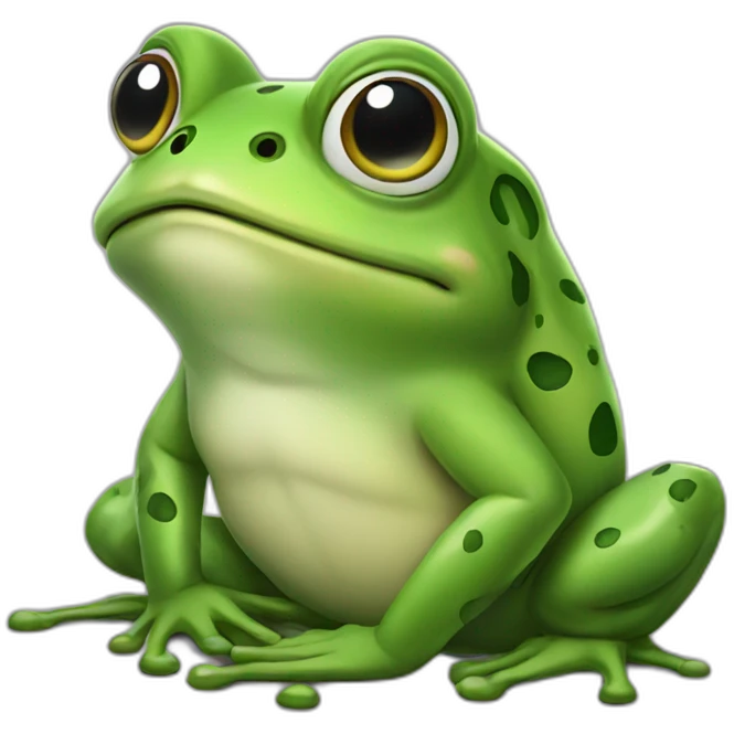 frog thinking about life emoji
