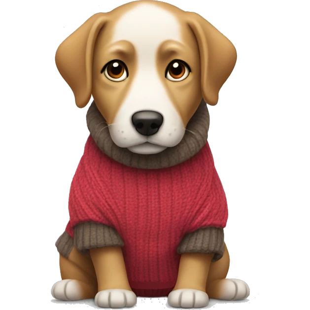 hund mit pollover emoji