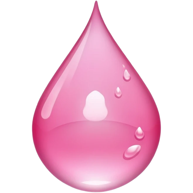 una gota de agua rosa emoji