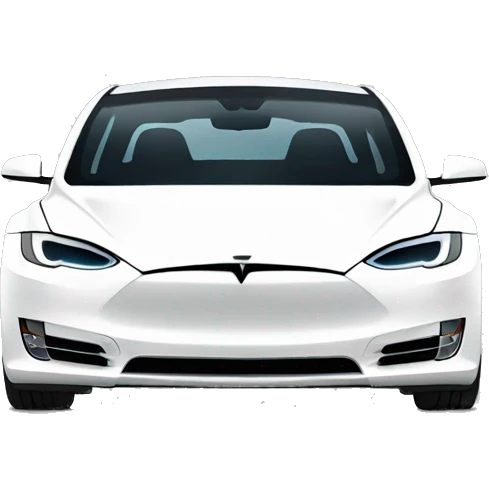 Guy on white Tesla driving emoji
