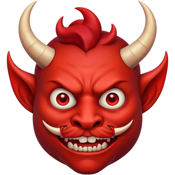 devil with moustache emoji