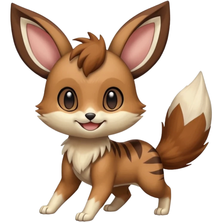 Meloetta-Eevee-Bobcat-Furret-Pokémon-Fakémon-fusion-creature emoji