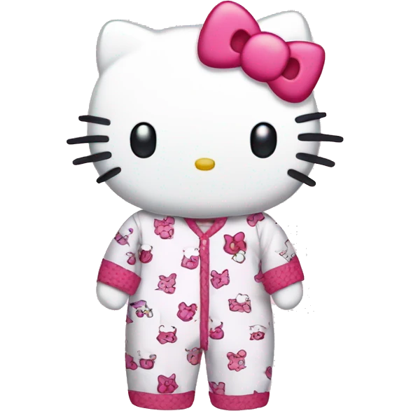 hello kitty pajamas emoji