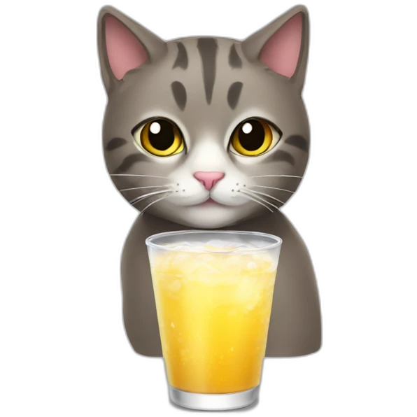 A cat drink emoji