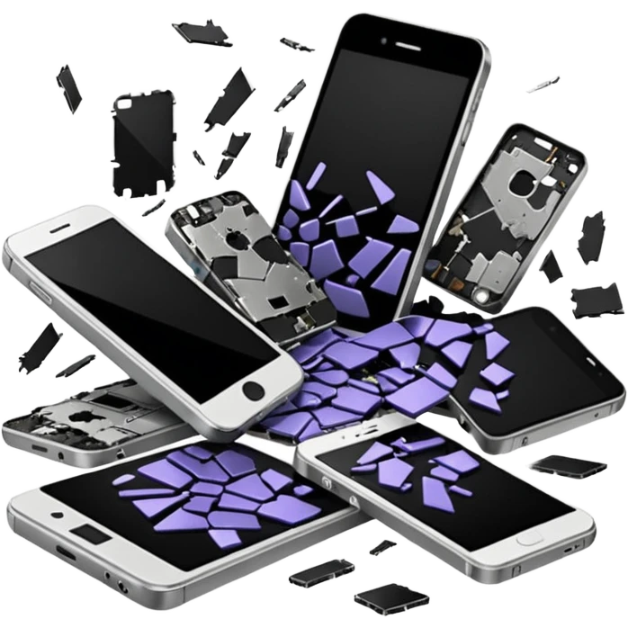 لطفاً استیکر نابودی و پامالی گوشی و چیز های مدرن بساز emoji