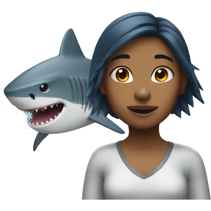shark-girl emoji