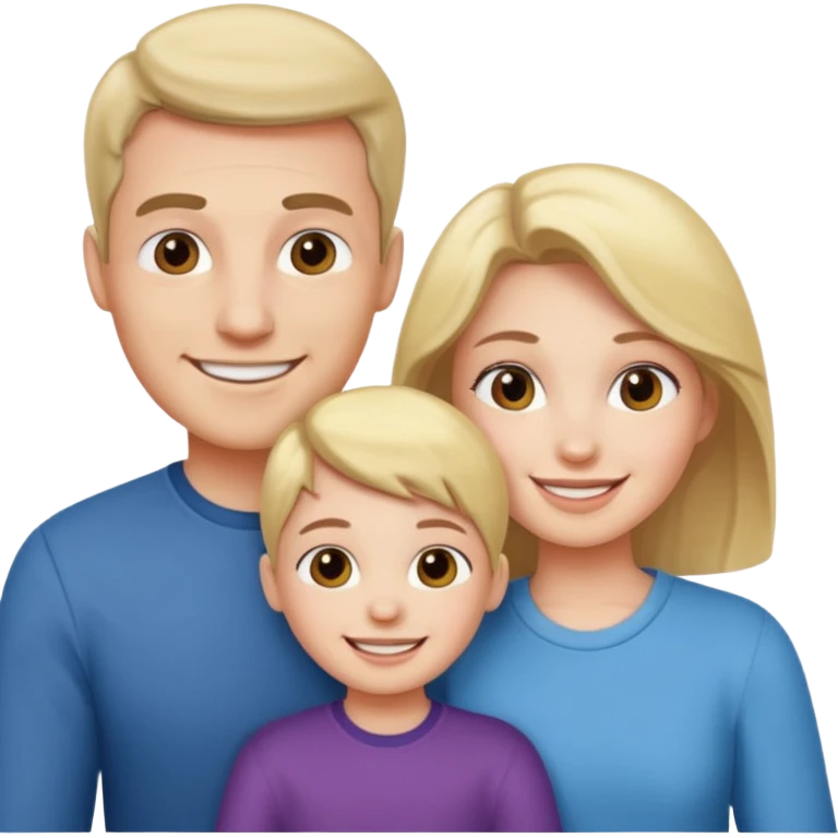 man and woman couple with 1 kid emoji
