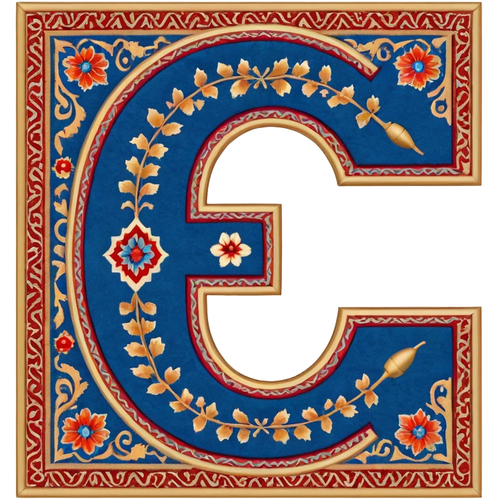  c made out of persian carpet texture emoji