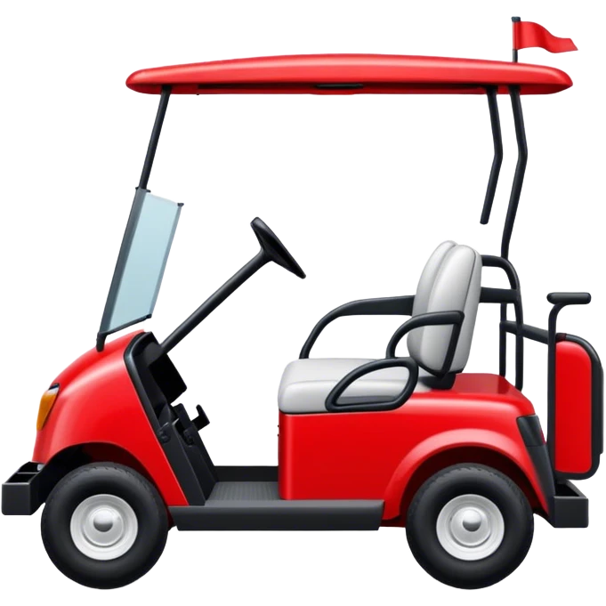 red golf cart emoji