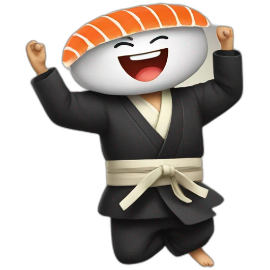 Dancing sushi emoji