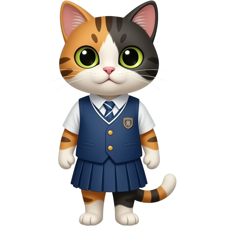 교복을 입고 일진인 고양이 emoji