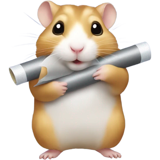 Hamster holding duct tape emoji