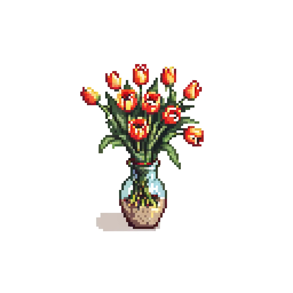 Tulips in a vase emoji