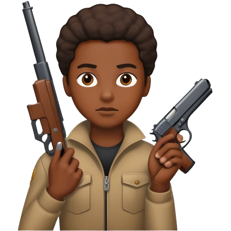 Niger with a gun emoji