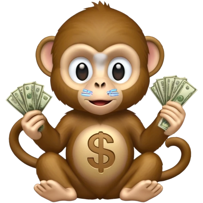 monkey with money emoji