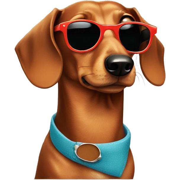Dachshund wearing sunglasses  emoji