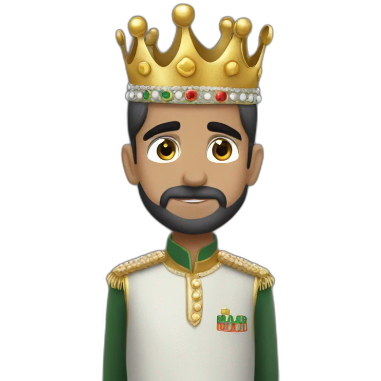 Babar azam with crown emoji