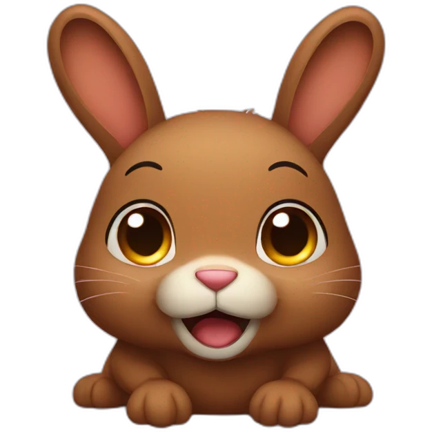 scared brown bunny emoji