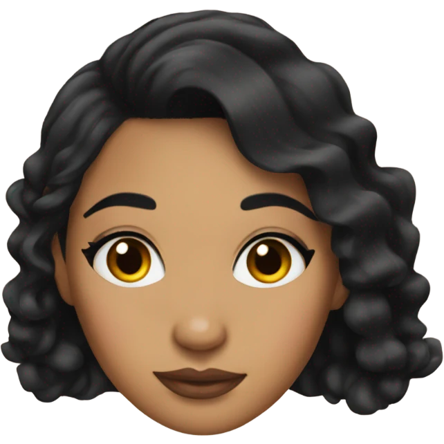 latina girl with makeup and black hair emoji