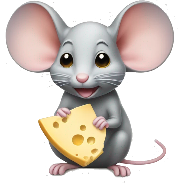 mouse eating cheese emoji