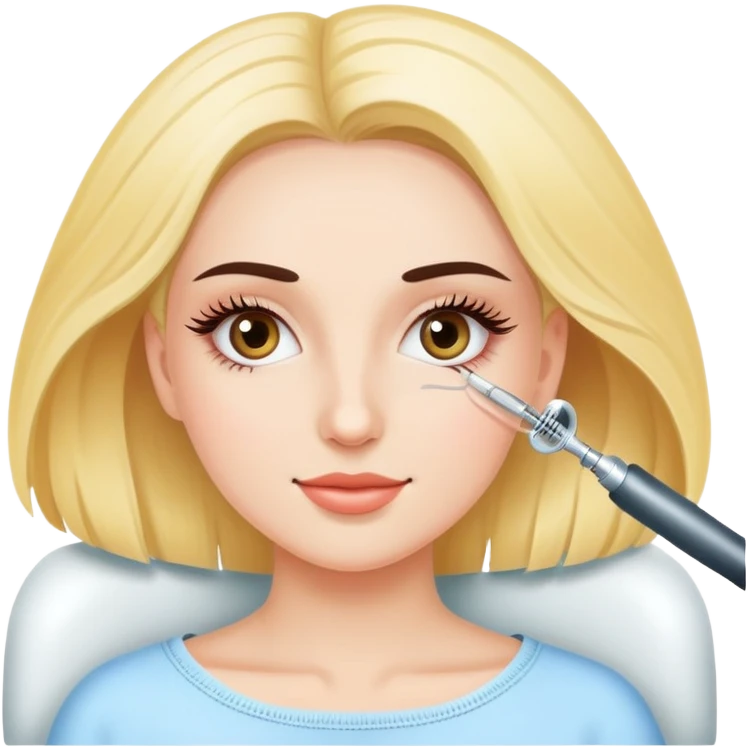 Eyelash procedure relax girl emoji