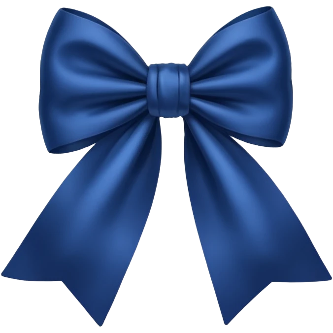 Laço azul escuro  emoji