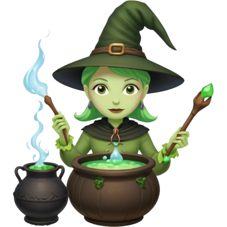 green witch cooking potion emoji