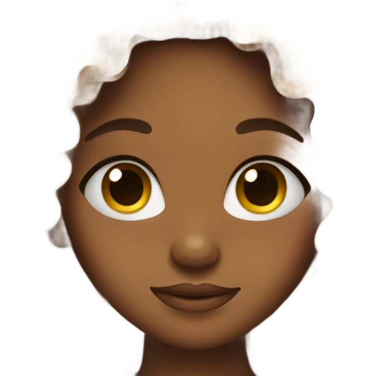 Brown skin girl with long curly hair emoji
