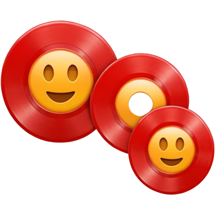 red vinyl vintage emoji