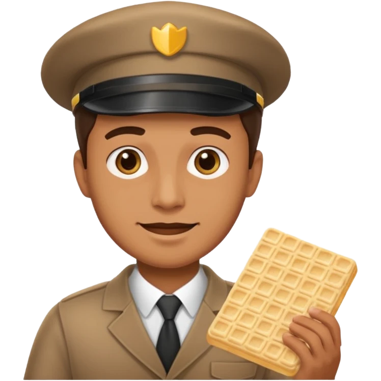 A mam delivering wafers fast emoji