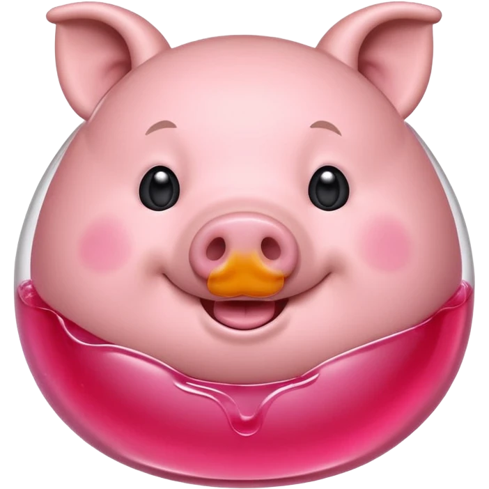 A pig making jelly emoji