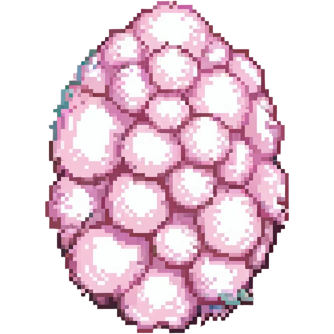 cotton candy pastel pink fluffy smooth evenly shaped not stringy or messy emoji
