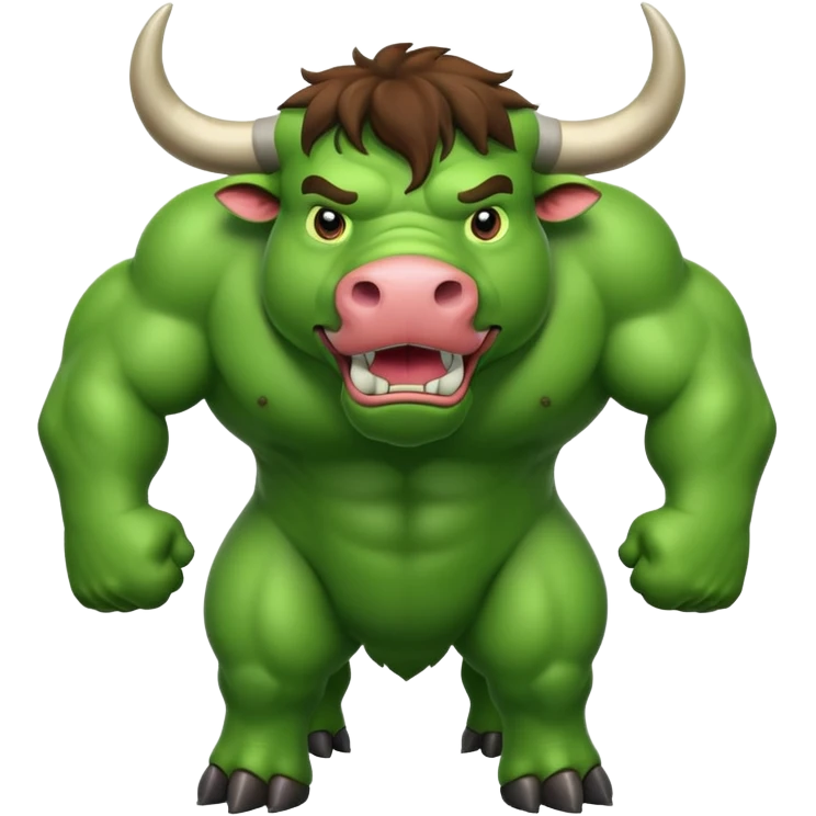 Big green bull full body  emoji