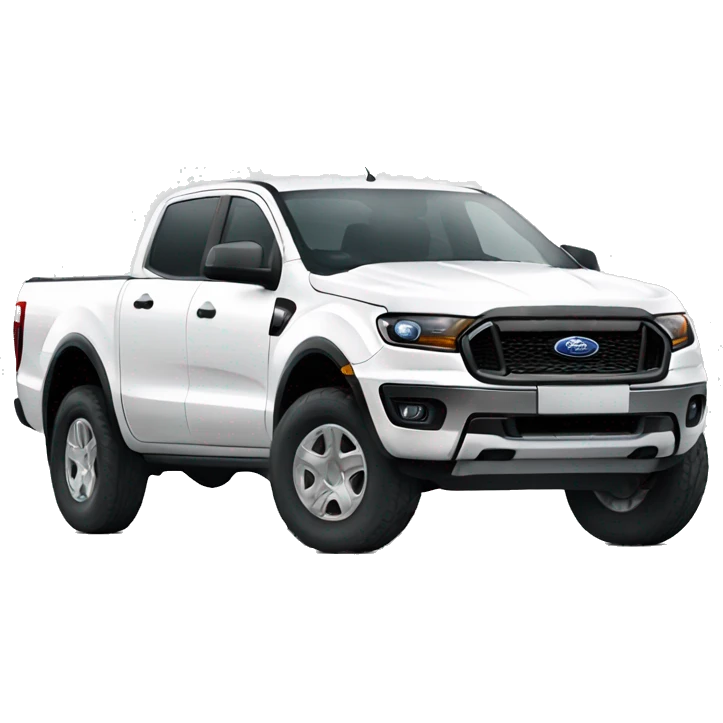White ford ranger truck emoji