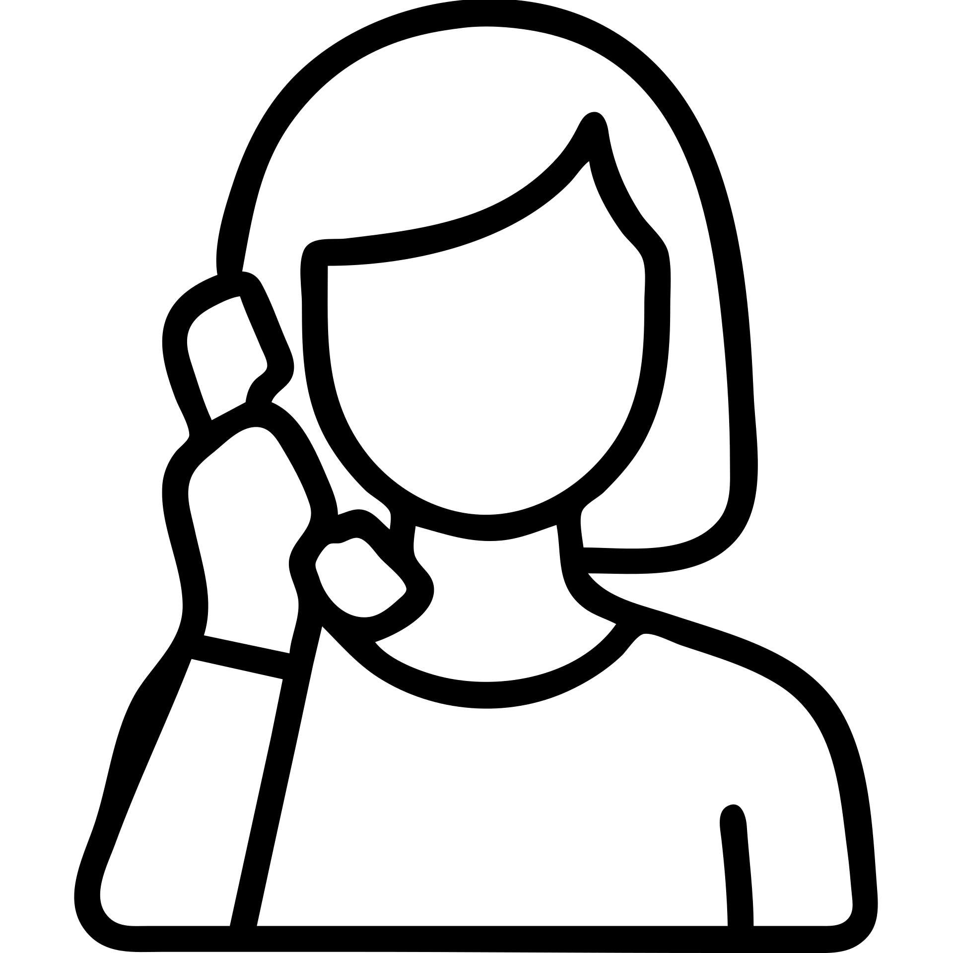 outlined icon of a woman talking on the phone emoji